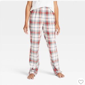 Plaid fleece pajama pants